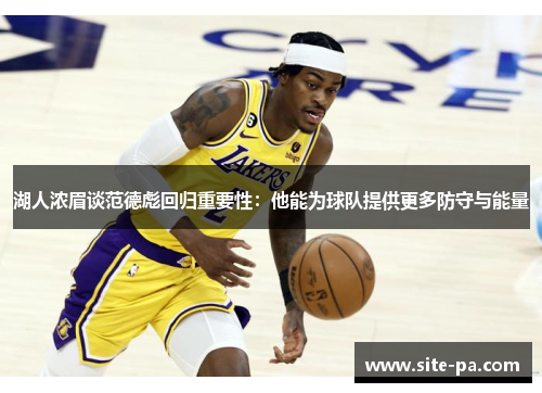 湖人浓眉谈范德彪回归重要性:他能为球队提供更多防守与能量 湖人浓眉谈范德彪回归重要性:他能为球队提供更多防守与能量